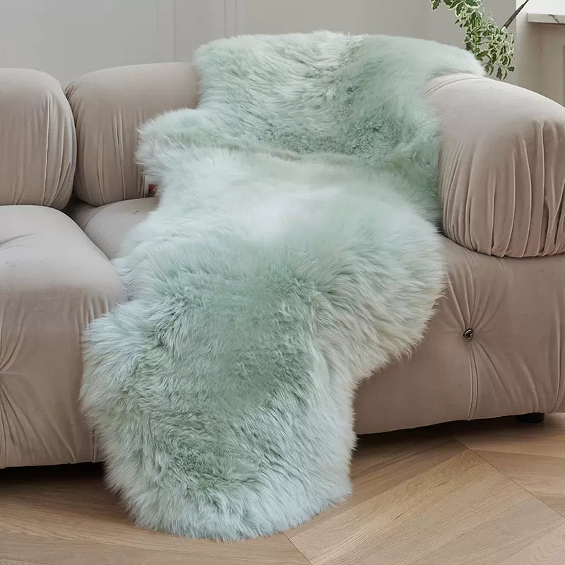 Long haired colored sheepskin