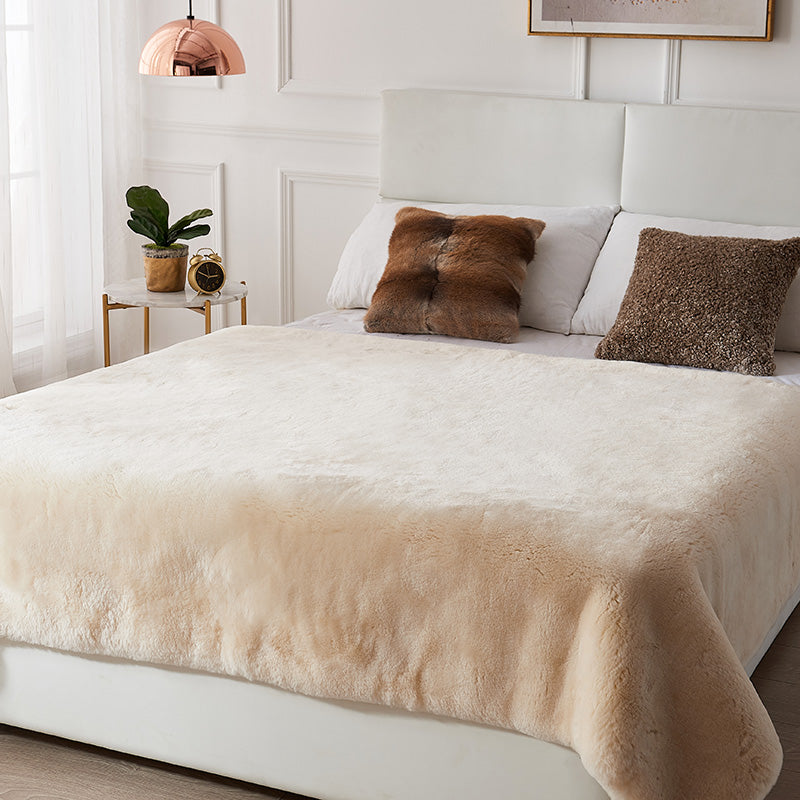 Australian fur integrated pure wool mat