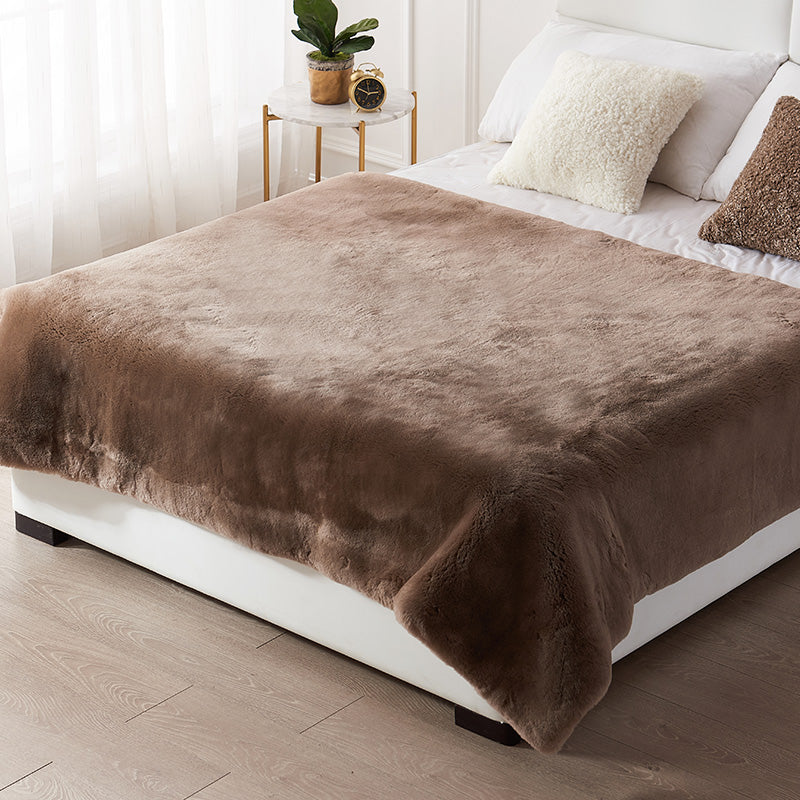 Australian fur integrated pure wool mat