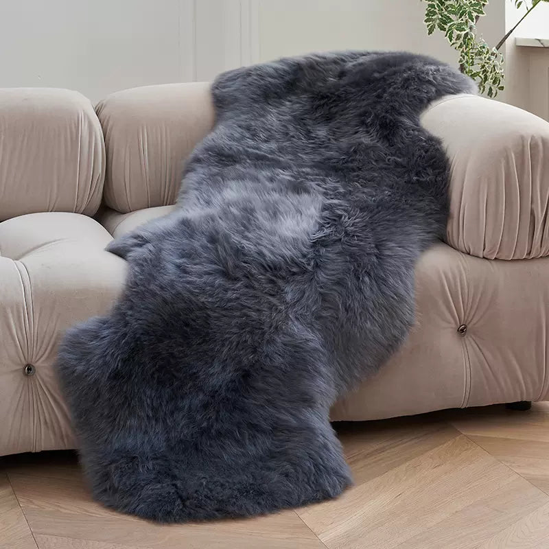 Long haired colored sheepskin