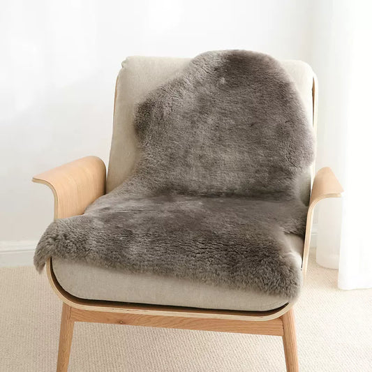 Sheep shearing colored sheepskin