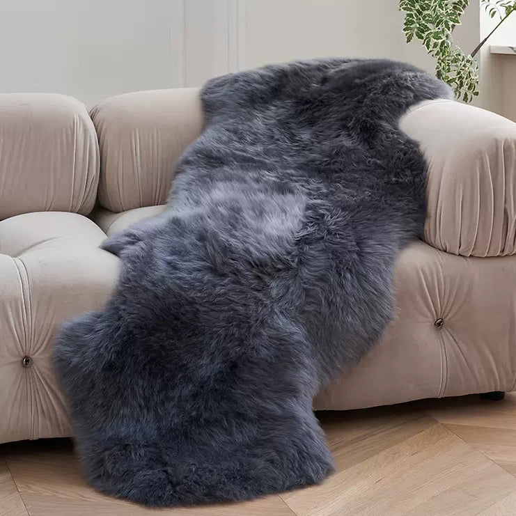 Long haired colored sheepskin