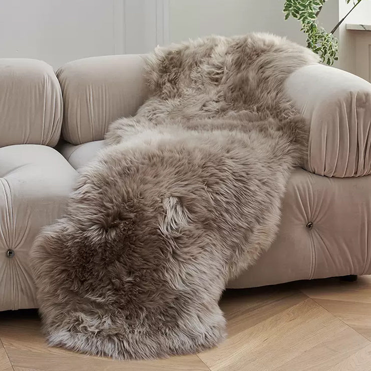 Long haired colored sheepskin