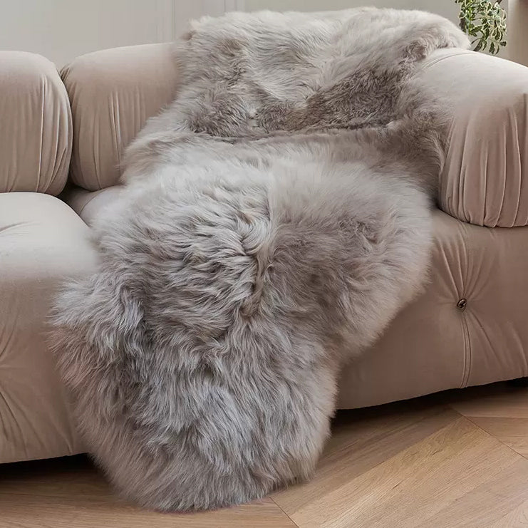 Long haired colored sheepskin