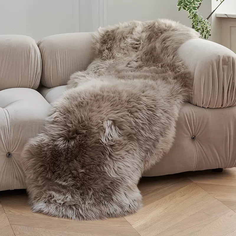 Long haired colored sheepskin