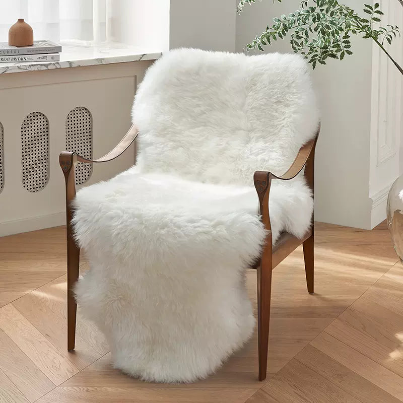 Long haired colored sheepskin