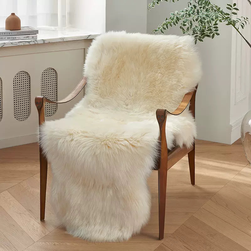 Long haired colored sheepskin