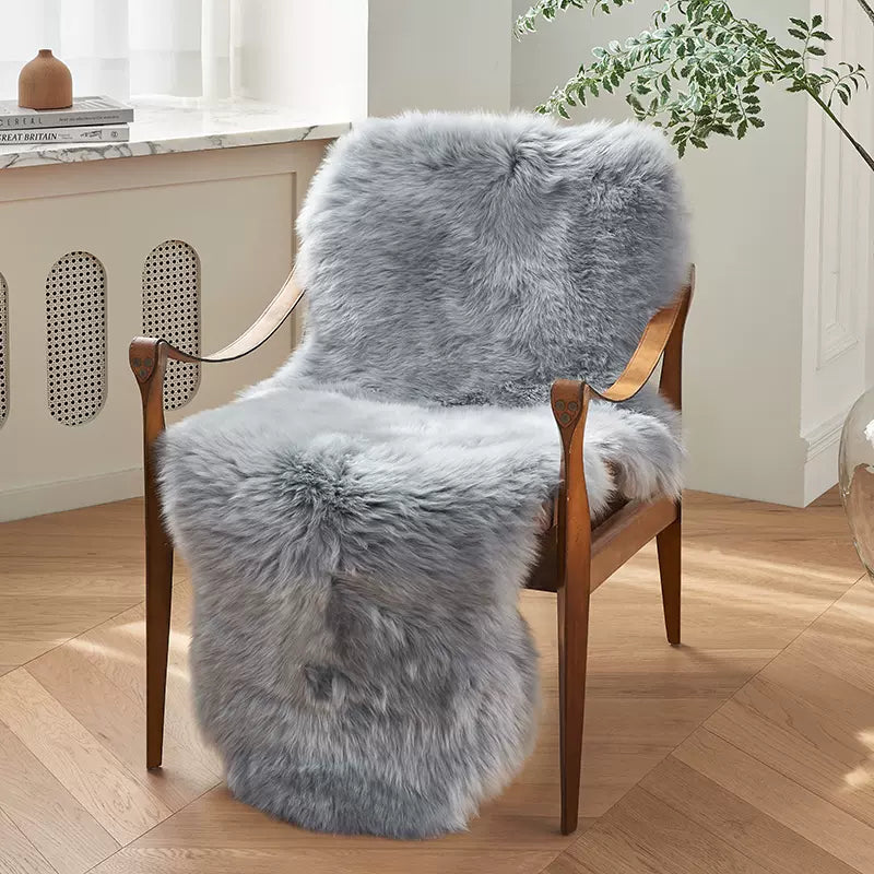 Long haired colored sheepskin