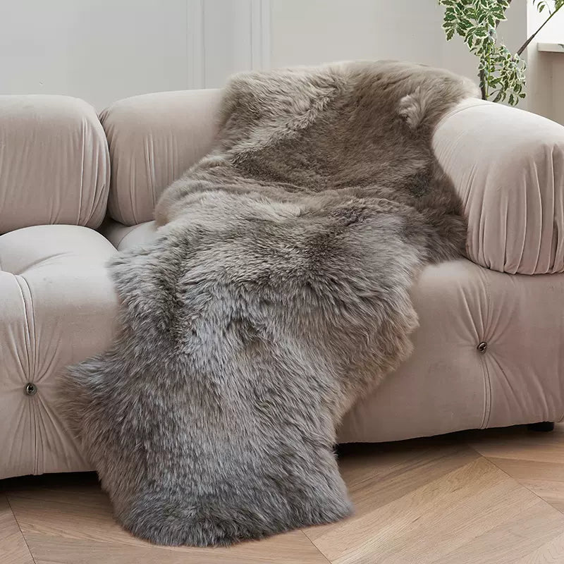 Long haired colored sheepskin