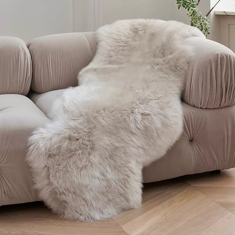 Long haired colored sheepskin